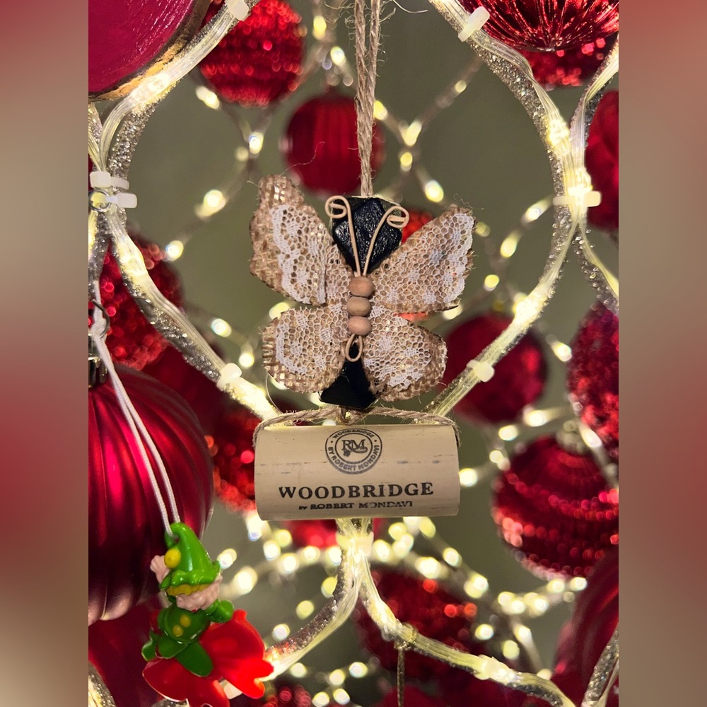 Wood bridge Wine Cork Ornament-